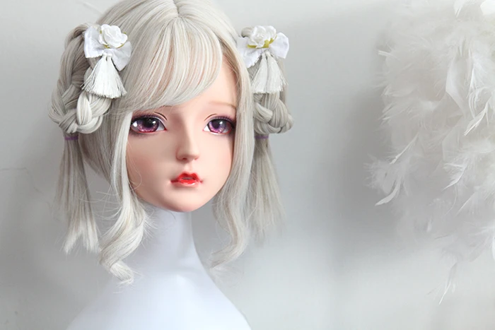 Dollkii 01) Женская Девушка кремнезема Косплей BJD переодевание кигуруми Голова маска Аниме ролевые игры вечерние Трансвестит кукольная маска