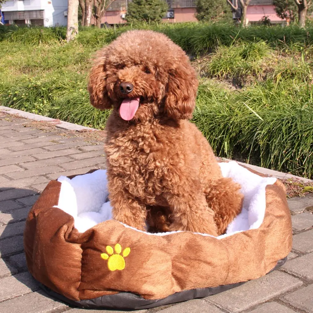 Lamb Cashmere Pet Dog Cat House Kennel Puppy Mat Winter Warm Soft Cat Nest Sofa Cushion 3