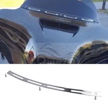 

Motorcycle Slotted Batwing Trim Windshield Trim For Harley Davidson Touring Street Electra Glide 1996- 2013 Chrome