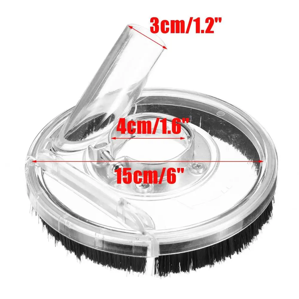 Пылезащитный кожух, набор для сухого шлифования, пылезащитная крышка для угловой шлифовальной машины 80-125 мм, ручная шлифовальная машина, аксессуары для электроинструмента, прозрачная вакуумная Пылезащитная крышка - Цвет: clear