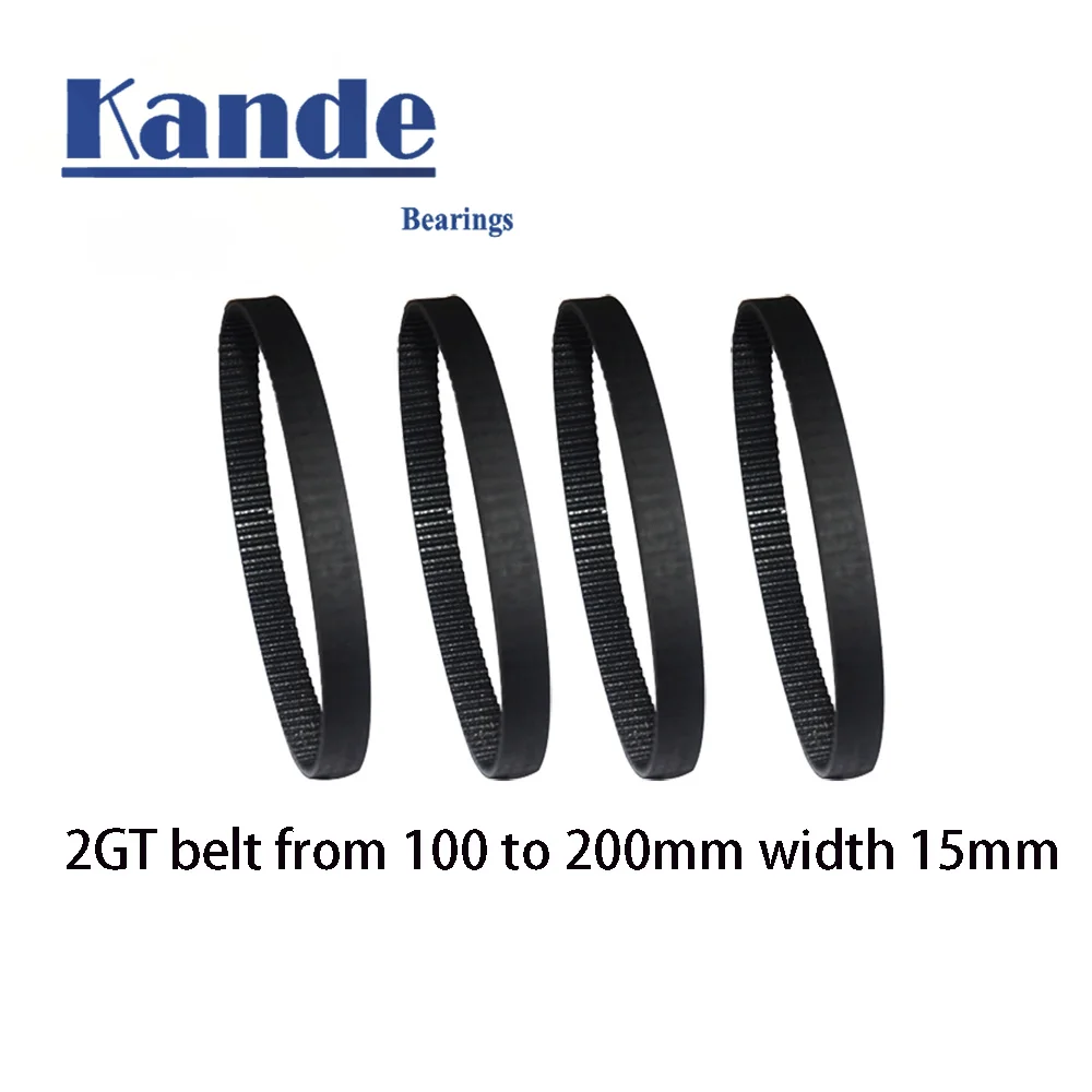 

3D Printer Parts GT2 15mm Closed Loop Rubber Timing Belt 100 110 130 140 142 144 150 154 160 170 180 190 102 200mm 2GT 1pcs