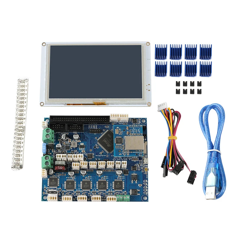 Clone Duet 2 Ethernet Motherboard+ PanelDue5I Integrated Color Press Screen 3D Printer Kit