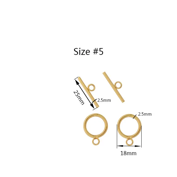 Fostfo 4 комплекта оптовых переключателей легко закрыть застежка OT Позолоченные гладкие шармы разъемы застежки для браслета ожерелье ювелирных изделий - Цвет: 4 sets gold 5