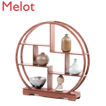 

Chicken Wings Wood Tea Pot Holder Small-sized Antique-and-curio Shelves Teapot Set Goods Of Furniture For Display