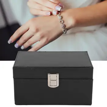 

New PU Leather Multi-Functional Jewellery Box Storage Box Desktop Jewelry Container Box Case Mobile Phone Signal Shielding Box
