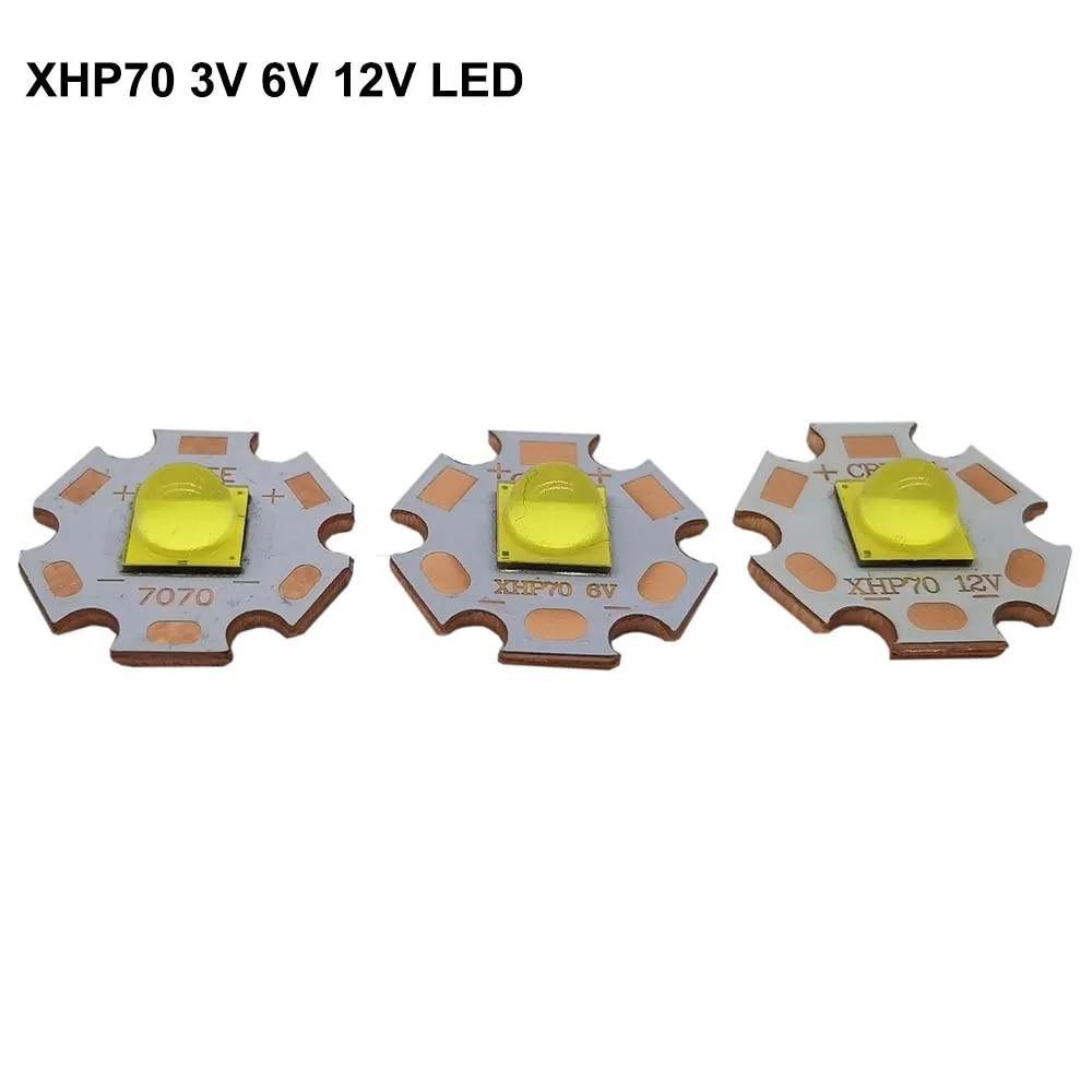 Светодиодные COB лампы постоянного тока 3В/6В/12светодиодный XHP70 7070 вместо CREE 18 Вт 30 36