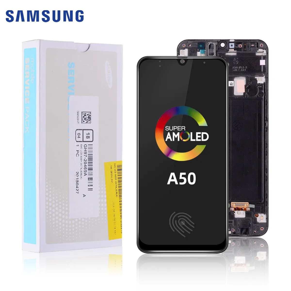 Замена дигитайзера ЖК экран AMOLED Оригинальный дисплей для samsung Galaxy A50 замена на