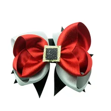 Совершенно новые блестки пайетки Красная рождественская бабочка клип подарок, аксессуары для волос для девочек
