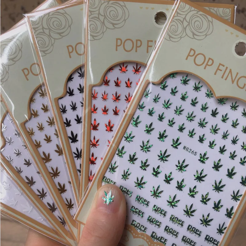 

1pc Water Nail Decal and Sticker Flower Leaf Grass Green Simple Summer Slider for Manicure Nail Art Watermark Tips