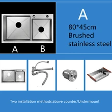 Матовая Серебристая кухонная раковина толщиной 4 мм с одной чашей над счетчиком с нано покрытием раковина с сливной корзиной черная раковина из нержавеющей стали 304