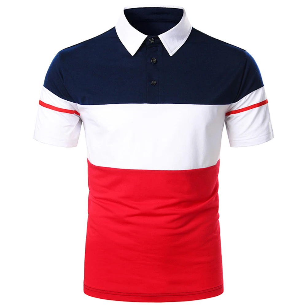 

New Summer Casual Men's Top Short-sleeved Tees Fashion Patchwork Stitching Webbing Design Men's Short-sleeved Collage T-shirt