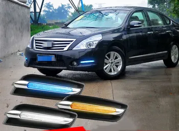 

Fast delivery Led daytime running lights+moving turn signal+blue night mode+remote control for Nissan teana 2011-2012