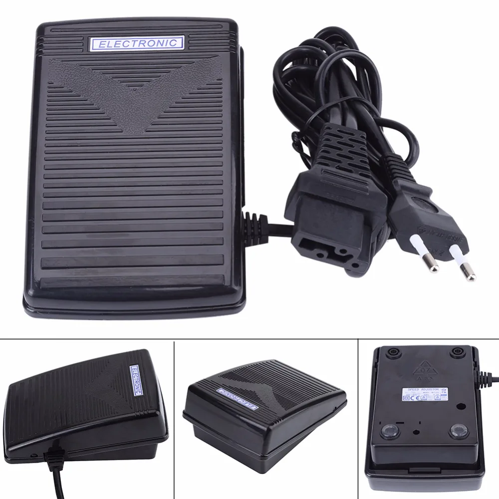200-240V Foot Control Pedal Home Sewing Machine Foot Control Pedal With Power Cord Sewing Machine Part Sewing Tools EU Plug