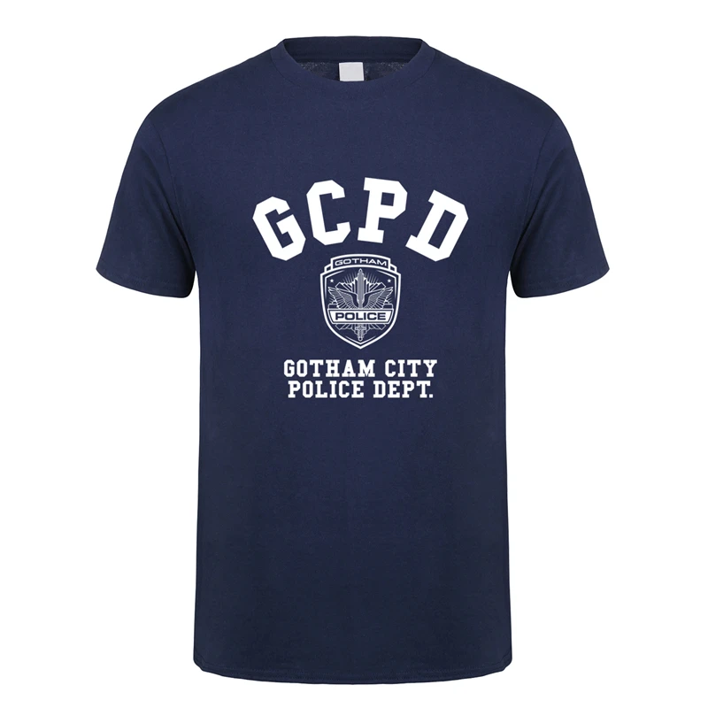 Gotham City Police GCPD T Shirts Men Tees T-shirt Short Sleeve Mans Tops Streetwear QR-048 | Мужская одежда