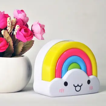 

Creative Rainbow Night Light Dust Dawn Sensor Smiley Cloud Decorative Lamp for Home Bedroom Kids Gift