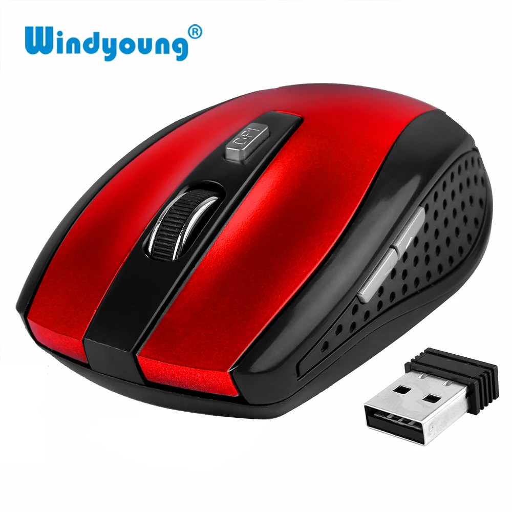 Игровая мышь с 6 клавишами 2 4 ГГц беспроводная USB-адаптером оптическая