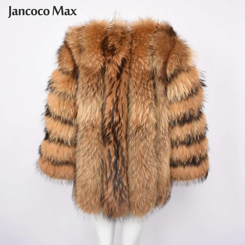 Зимние толстые теплые пальто из натурального меха енота женская верхняя одежда из натурального меха модные меховые куртки меховые S7158R