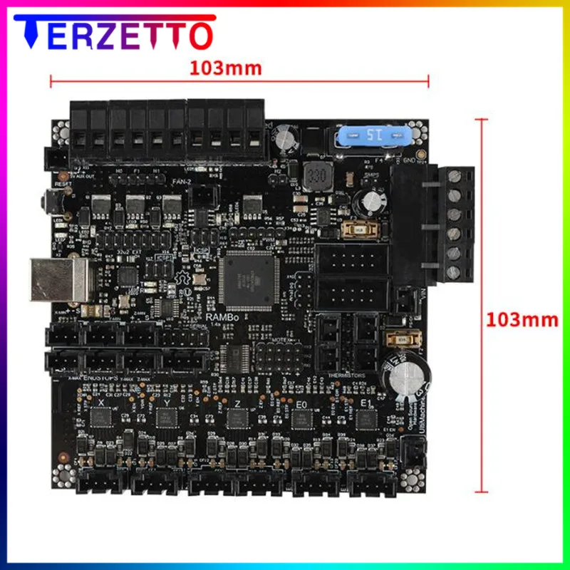 RAMBo V1.4 плата Мега и шаговые драйверы все на одном интегрированный PCB + LCD2004 для Arduino