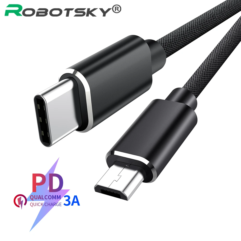 iphone usb cable USB Type C To Micro USB 5A Fast Charging Adapter Cable PD 100W QC4.0 Quick Charger Data Cable For Macbook Samsung Xiaomi Huawei phone to tv cable