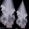 In Stock White Ivory White Cathedral Wedding Veils Short One Layer Bridal Veil Appliques Lace Edge No Comb Wedding Accessories ► Photo 1/2