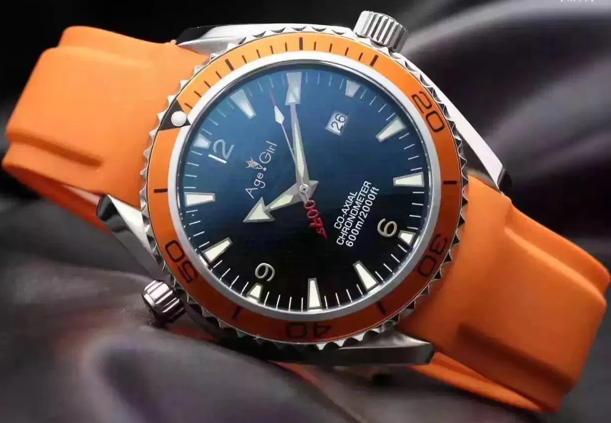 

Luxury Brand New Men Automatic Mechanical Black Silver Blue Rubber Ceramic Bezel Stainless Steel James Bond 007 Sapphire Watch