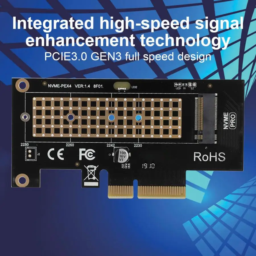 SK4 PCIE 3,0X4 NVME адаптер для NVME M.2 SSD PCIE x4 x8 x16 слоты