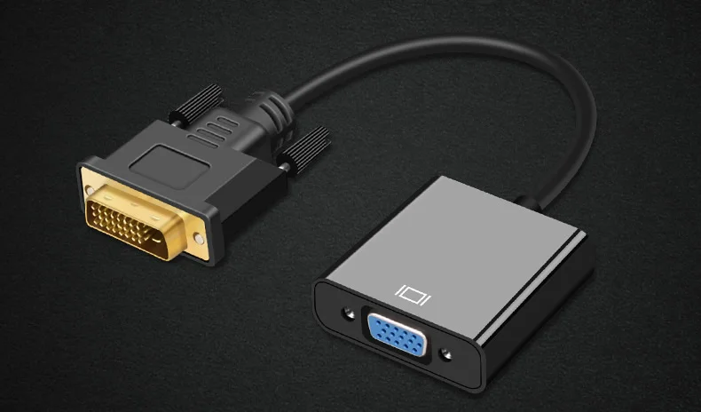 DVI штекер VGA Женский 1080P видео конвертер адаптер DVI 24+ 1 25 Pin DVI-D VGA адаптер кабель для проектора ТВ монитор ПК Дисплей