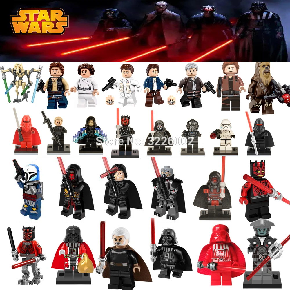 Звездные войны Дарт Вейдер мол Реван Дуку Sidious фигурки starwars Leia Han Solo Yoda Luke Sith Lord