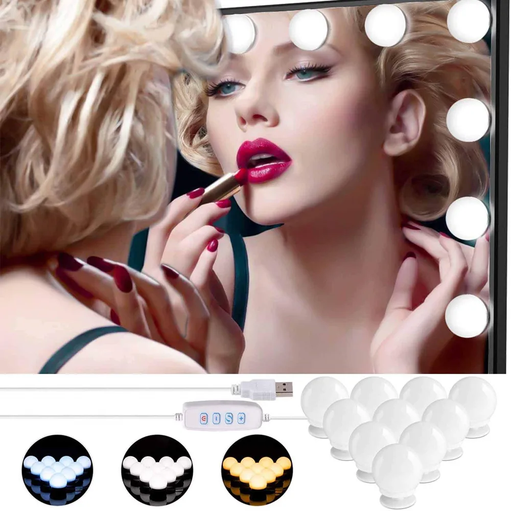 5 в светодиодный зеркальный светильник для макияжа голливудский туалетный