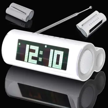 

FM Radio + LCD Alarm Clock + Speaker Music Player for Phone MP3 Laptop Tablet PC