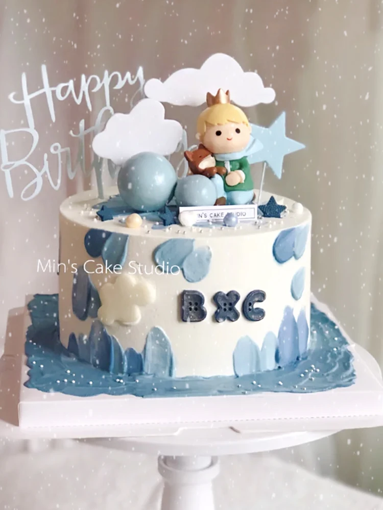 Cake Toppers Cartoon Prince Rose Birthday Party Decoration