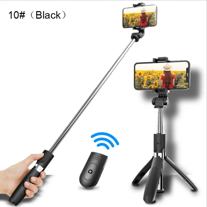 Selfie vara tripé extensível suporte sem fio