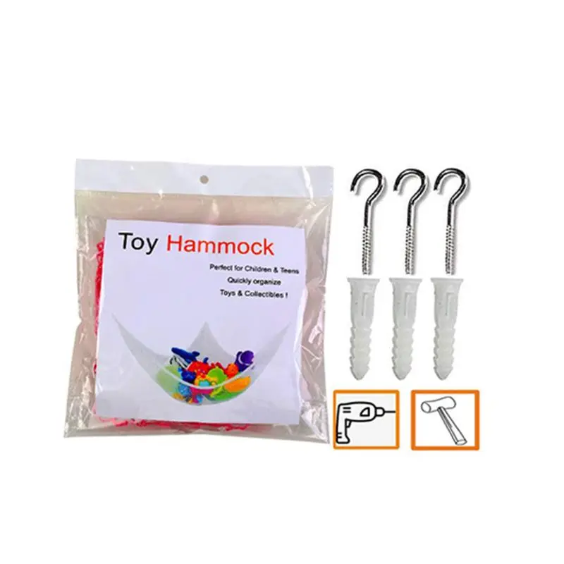 2025 New Mesh Net Toy Hammock Corner Stuffed Animals Kids Baby Hanging Storage Organizer 4