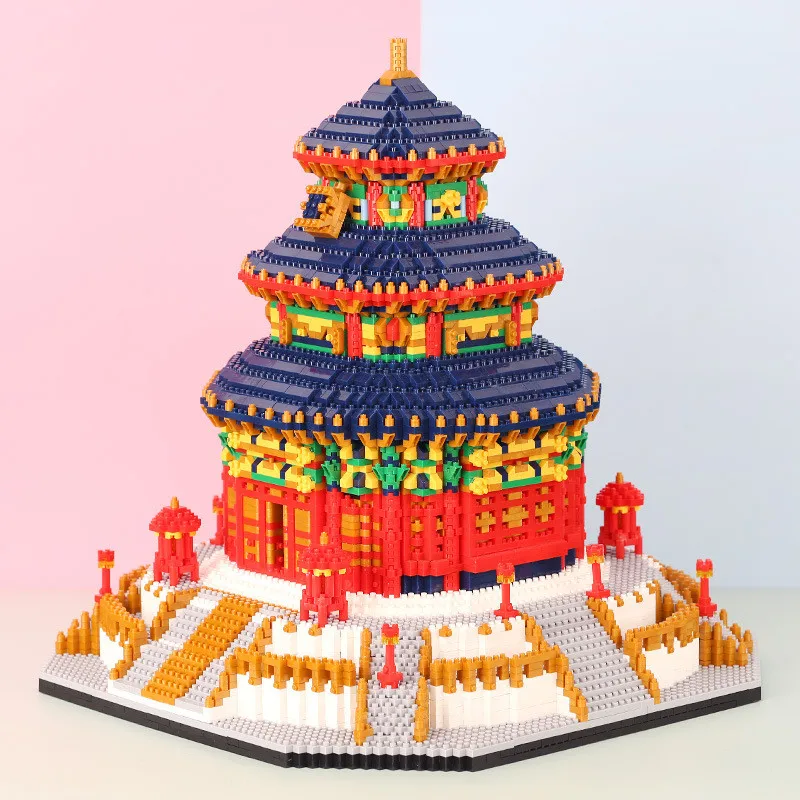 World Famous China Historical Cultural Architecture DIY Building Blocks Toys Beijing Peking Temple of Heaven Model Bricks Toys (2)