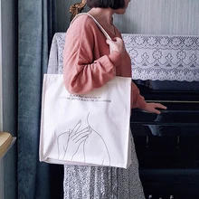 Женские многоразовые сумки для покупок, хлопковые холщовые женские сумки, женские сумки, женские корейские повседневные холщовые эко-сумки-тоут