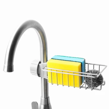 

Kitchen Drain Rack Faucet Shelf Pool Rag Storage Rack Stainless Steel Dishcloth Finishing Rack Storage Box Kitchen Tools