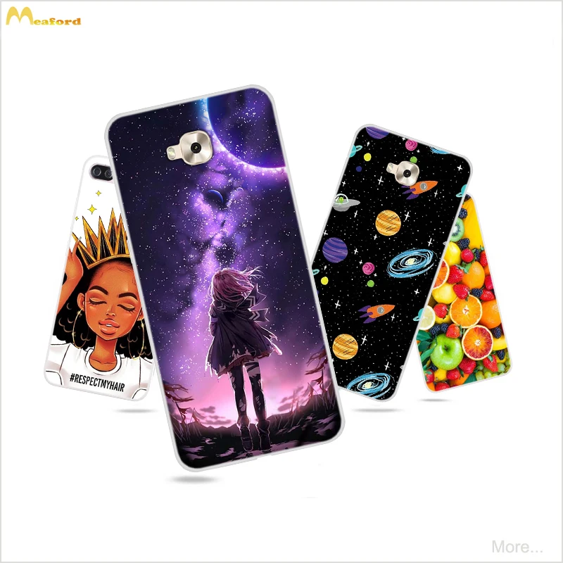 

Silicone Case For Asus Zenfone 4 Selfie Zd553Kl X00LD Coque Soft Clear TPU Phone Back Cover On Zenfone4 max ZC554Kl Cartoon Etui