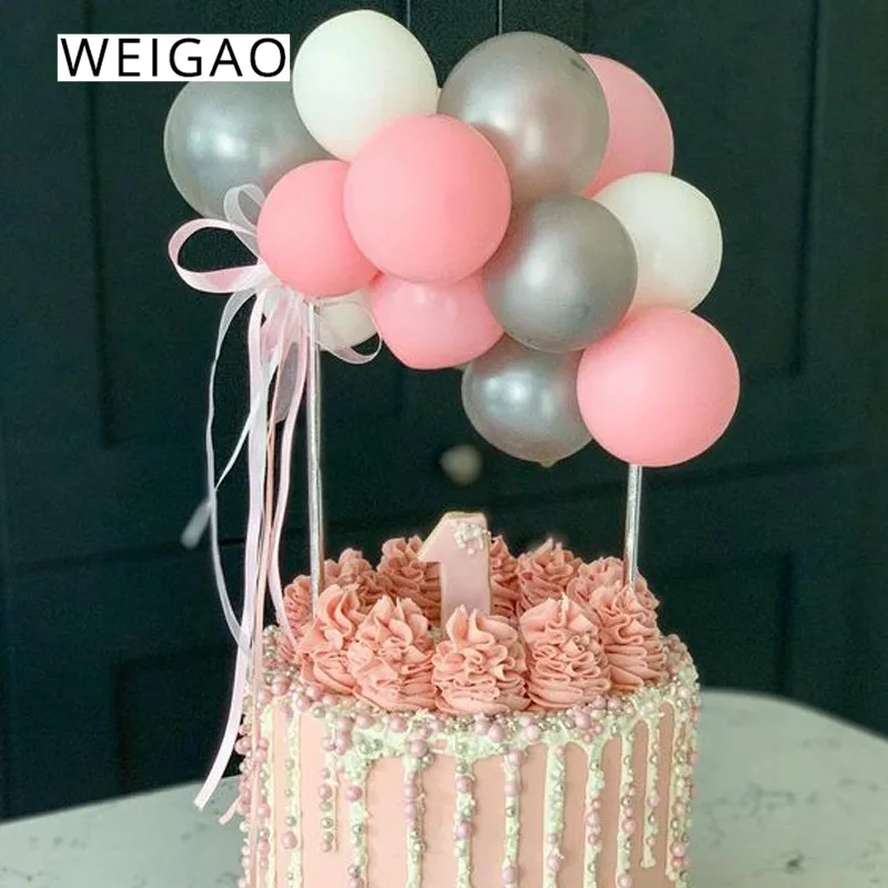 WEIGAO 5 дюймов Мини Красочный латексный шар Топпер для торта принадлежности