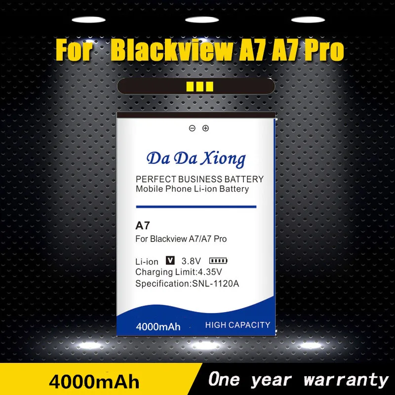Аккумулятор DaDaXiong 0 цикл 4000 мАч для Blackview A7 Pro высококачественный аккумулятор