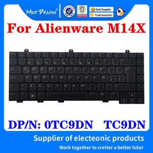 Новая Оригинальная английская клавиатура для ноутбука Dell Alienware M14X, английская клавиатура с подсветкой DP/N: 0TC9DN TC9DN PK130G81A13