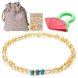 Baltic янтарные слингобусы янтарные бусы ожерелье подарок натуральный балтийский янтарь ожерелье-прорезыватель детский браслет для ребенка