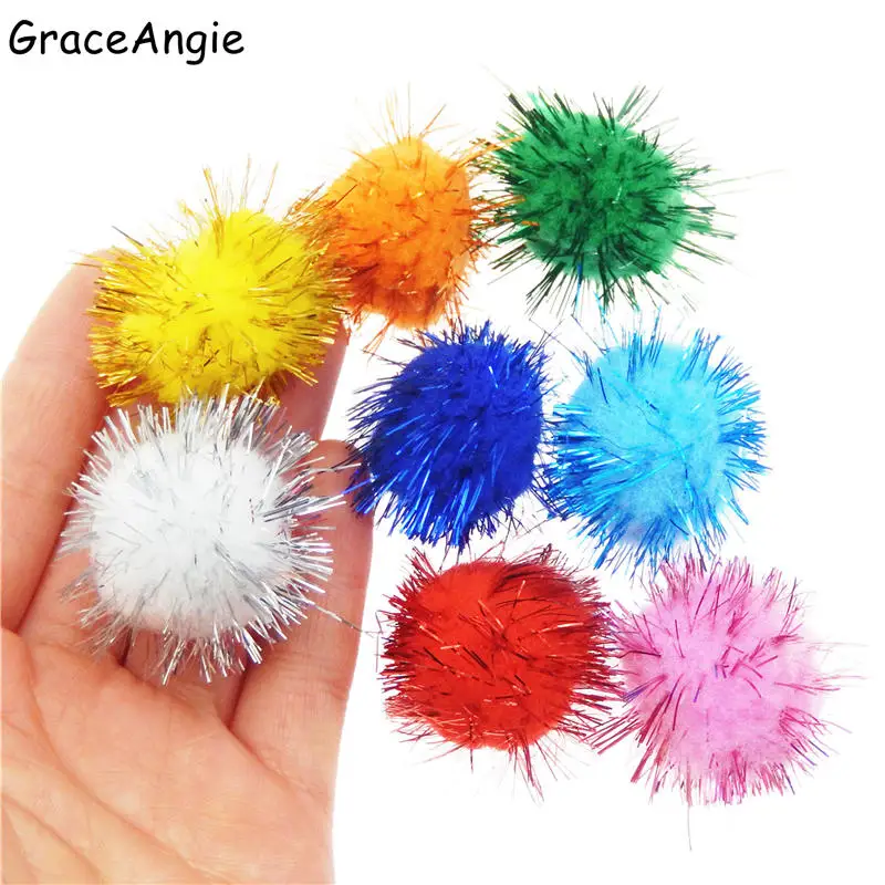 

50-200pcs MiX Color Fluffy Soft Pom Poms Pompoms Ball Handmade Kids Toys Wedding Christmas Decor DIY Sewing Craft Supplies Top