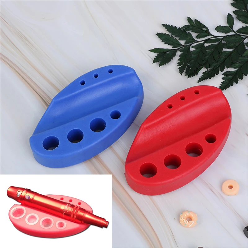 2pcs/lot Professional Oval Silicone Tattoo Machine Holder Stand Tattoo Accessories Pigment Cup Cap Rack Permanent Tattoo Ink Cup