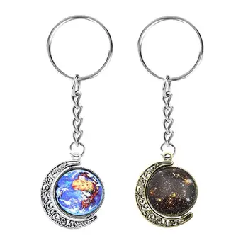 

Moon Rotation Double Side Round Blank Bezel Pendant Trays Photo Jewelry Making