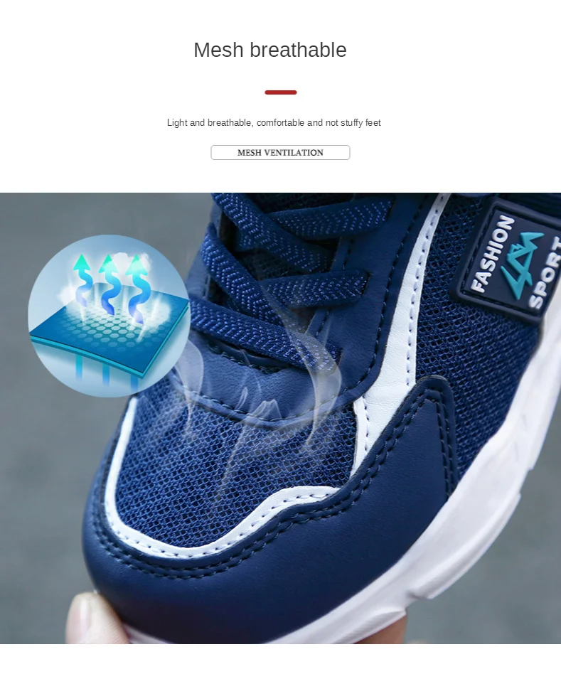Kids Shoes Soft Breathable Childrens Sneakers Outdoor Travel CasualBoys Shoes EVA Non-slip Sole Kids Tennis Shoes