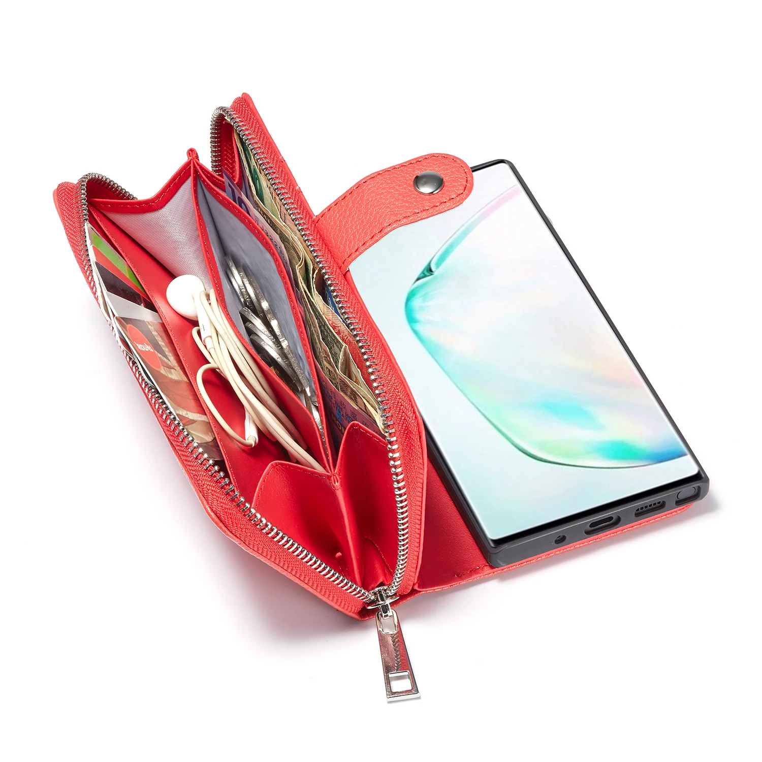 Кожаный чехол кошелек на молнии для samsung Galaxy S10 Plus S10e S9 S8 Note 10 9 8 Сумочка телефона