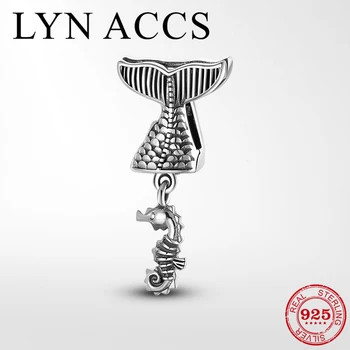 

LYNACCS Original Authentic 925 Sterling Silver Seahorse Pendant Clip Charms fits Original Reflexions Bracelet DIY Jewelry