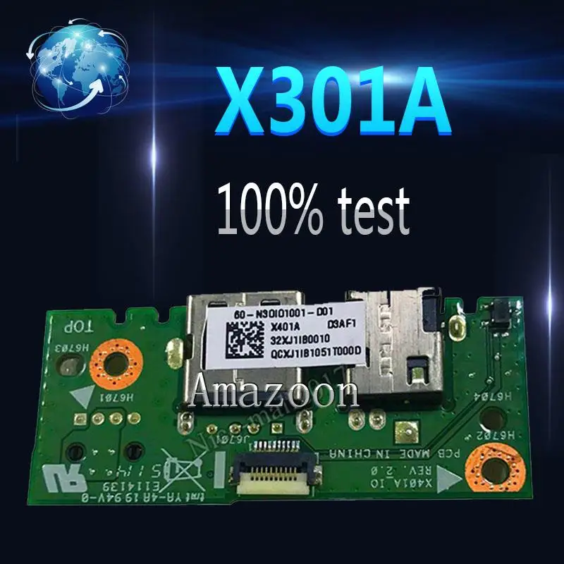 Плата Amazoon X401A_IO REV2.0 для For Asus X301A X401A X501A плата питания ноутбука аудио USB IO