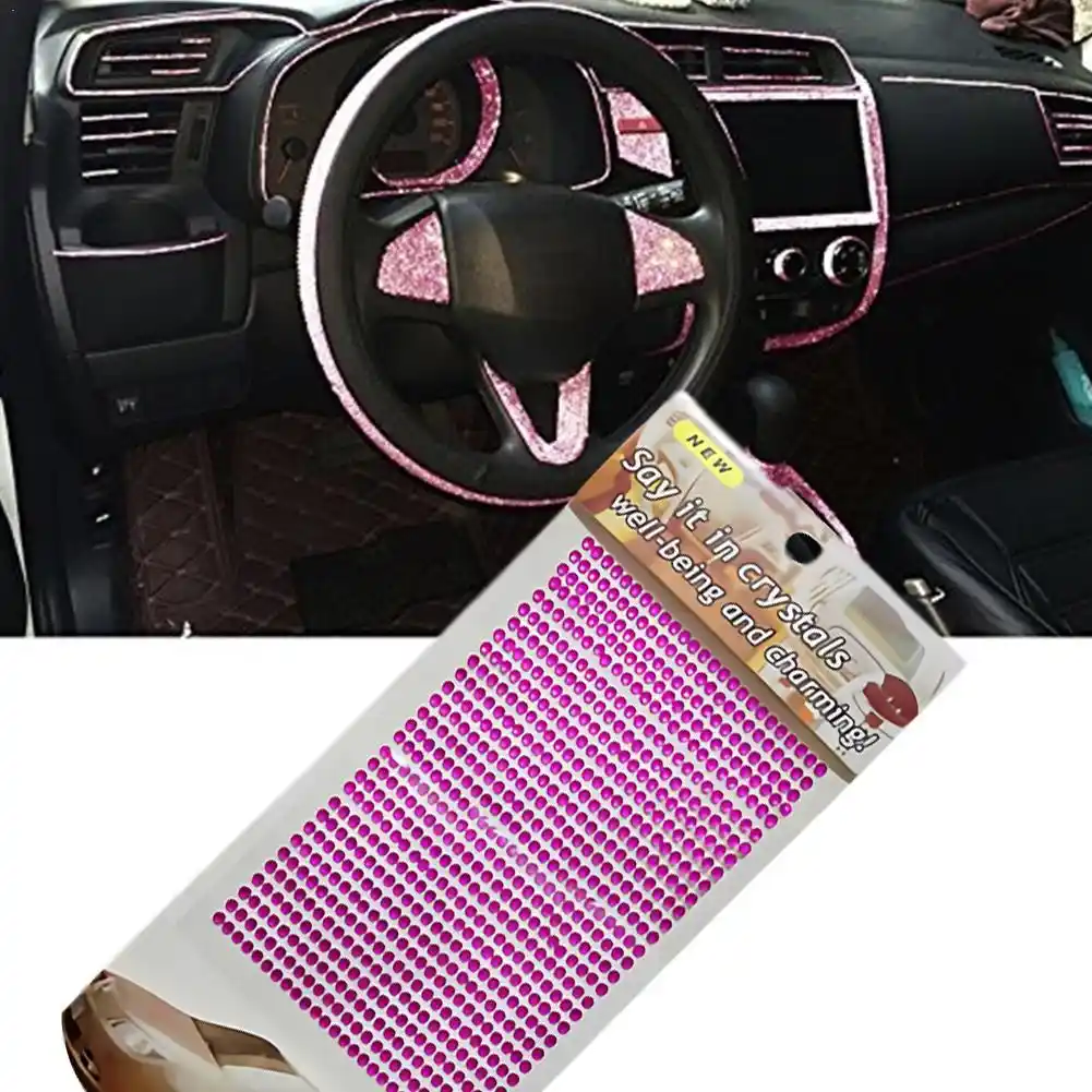 Diyの車の装飾アクリルステッカー3ミリメートルクリスタルダイヤモンドpc自己携帯ラインストーン電話車デカール粘着ステッカーstic O4c2 自動車 内装ステッカー Aliexpress