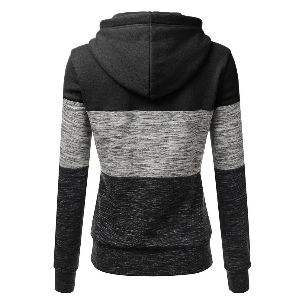 Oversize Hooded Sweatshirt Women Long Sleeve Autumn Spring Coat Patchwork Pocket Pullovers Hoodie Plus size S-3XL 4XL 5XL#D10